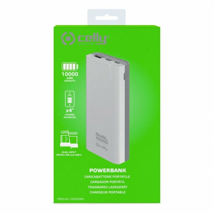 POWER BANK DUAL 10000 MAH WHITE